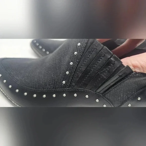 Crown Vintage Leather Studded Black Kavita Booties Size 6-NWOT - Picture 11 of 16